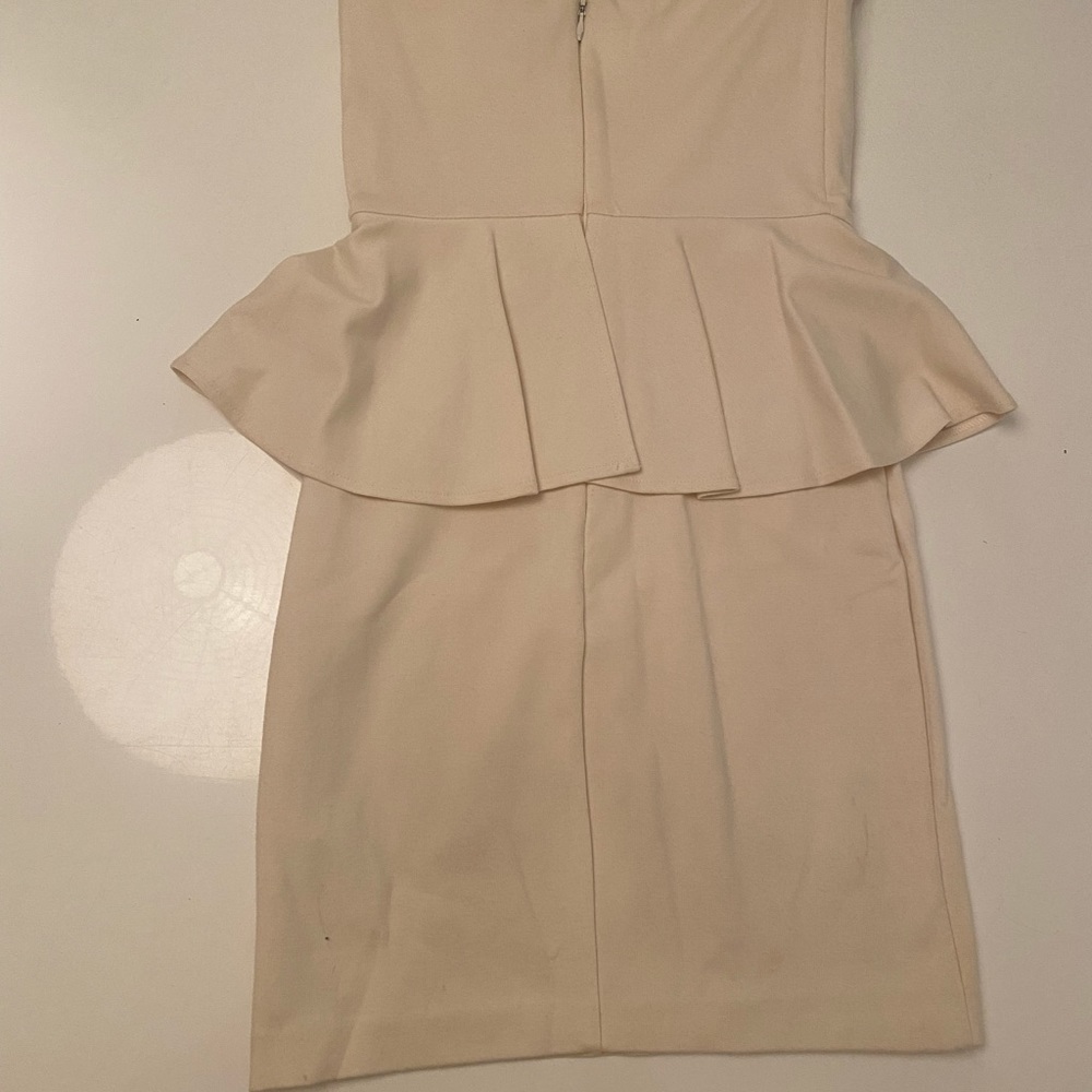 Amanda Uprichard Strapless Ponte Peplum Dress - Picture 4 of 5